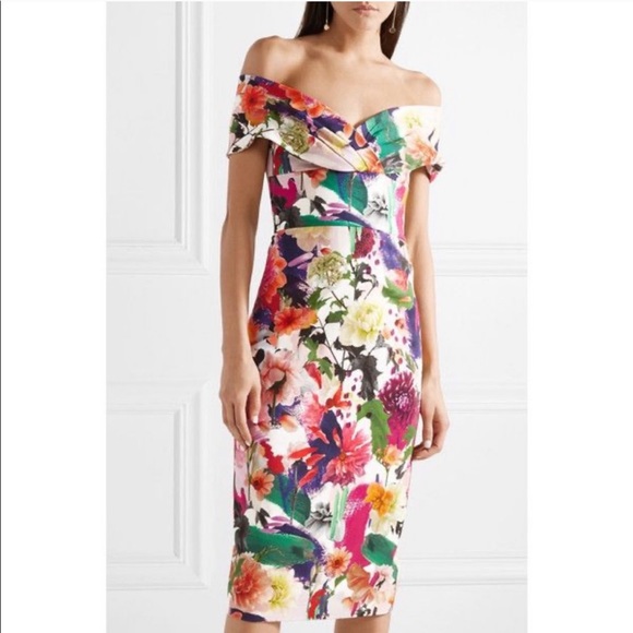 Cushnie et Ochs Alba Surrealist Floral Dress in 8 - Picture 10 of 16